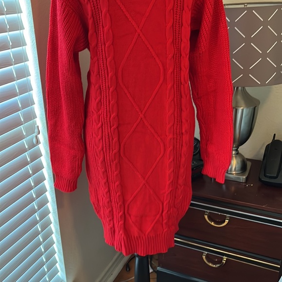 For G and PL Red knitted dress Medium New without tag - Picture 9 of 12